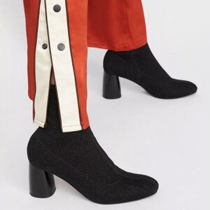 Free People Spectrum Sock Boot in Black Shimmer Size 41 EUC